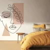 Wandbild Vlies Grafik Illustration Weiß Rosa 81608