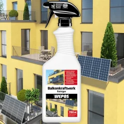 Wepos Balkonkraftwerk Reiniger kraftvoll Spray 750 ml