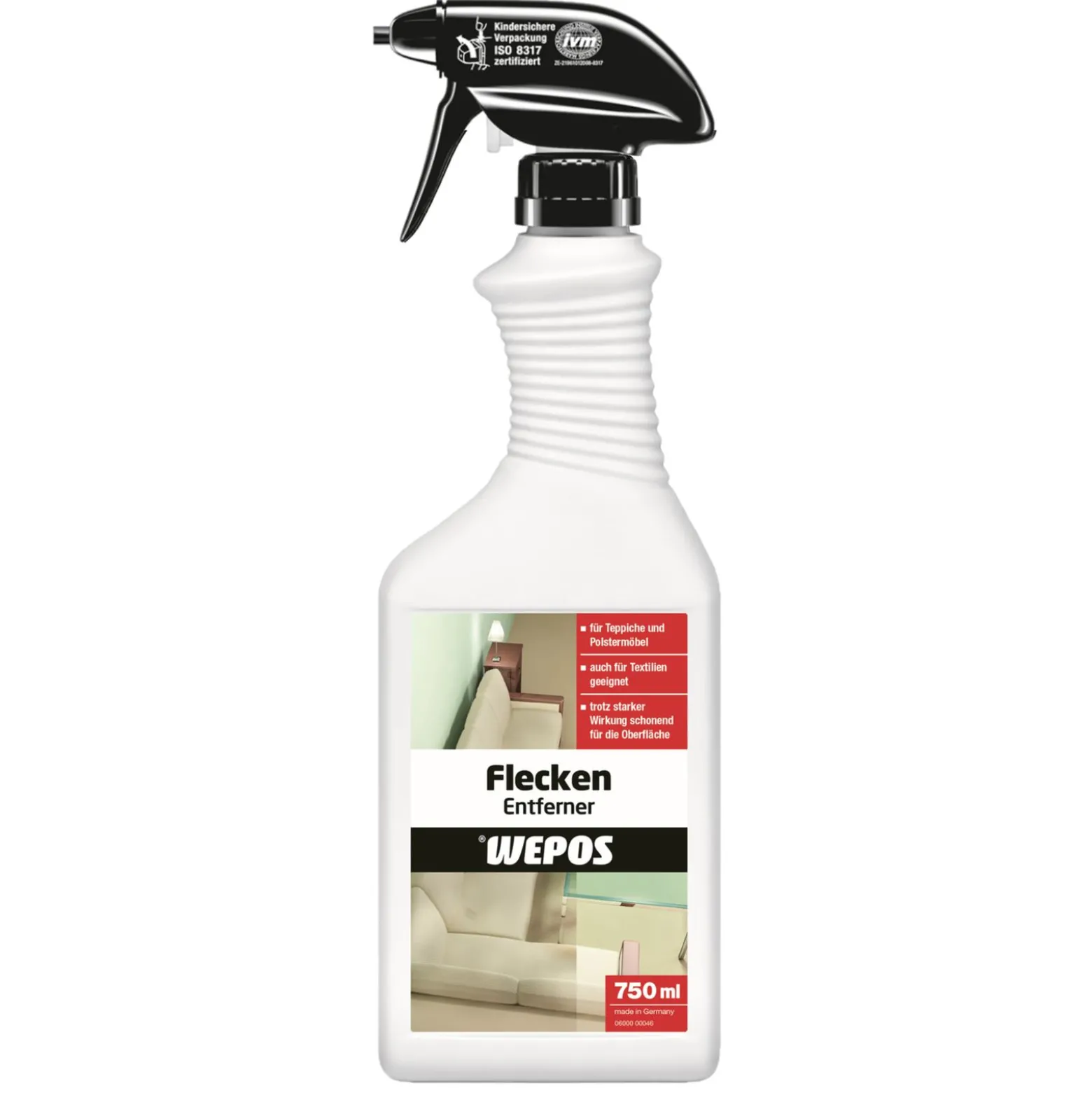 Wepos Flecken Entferner Teppich Polster Reiniger 750 ml