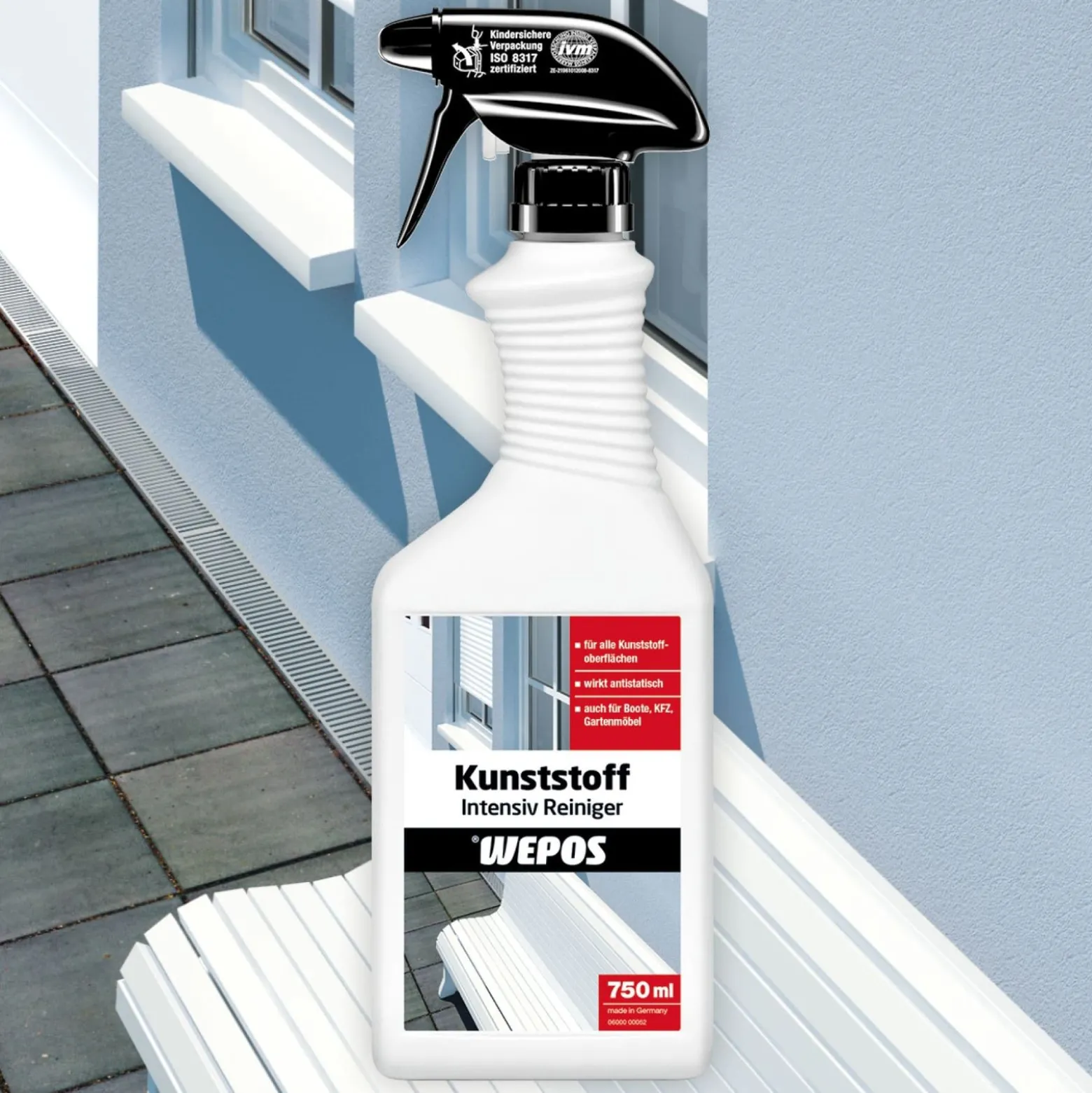 Wepos Kunststoff Intensiv Reiniger Spray 750 ml