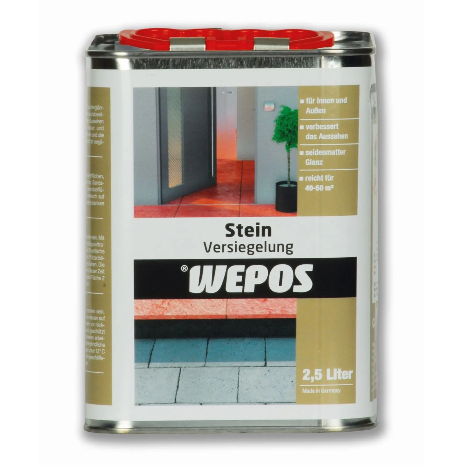 Wepos Stein Versiegelung Innen + Außen seidenmatt 2,5 L