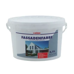 Wilckens Fassadenfarbe 2,5l Weiß + Streich-Set