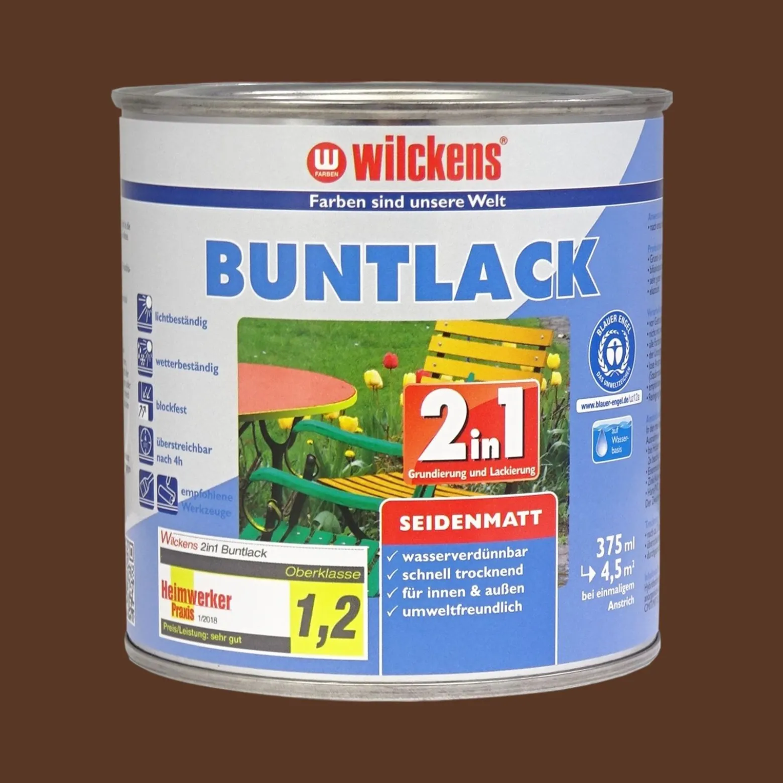 Wilckens 2in1 Buntlack seidenmatt 7 Farben 375 ml