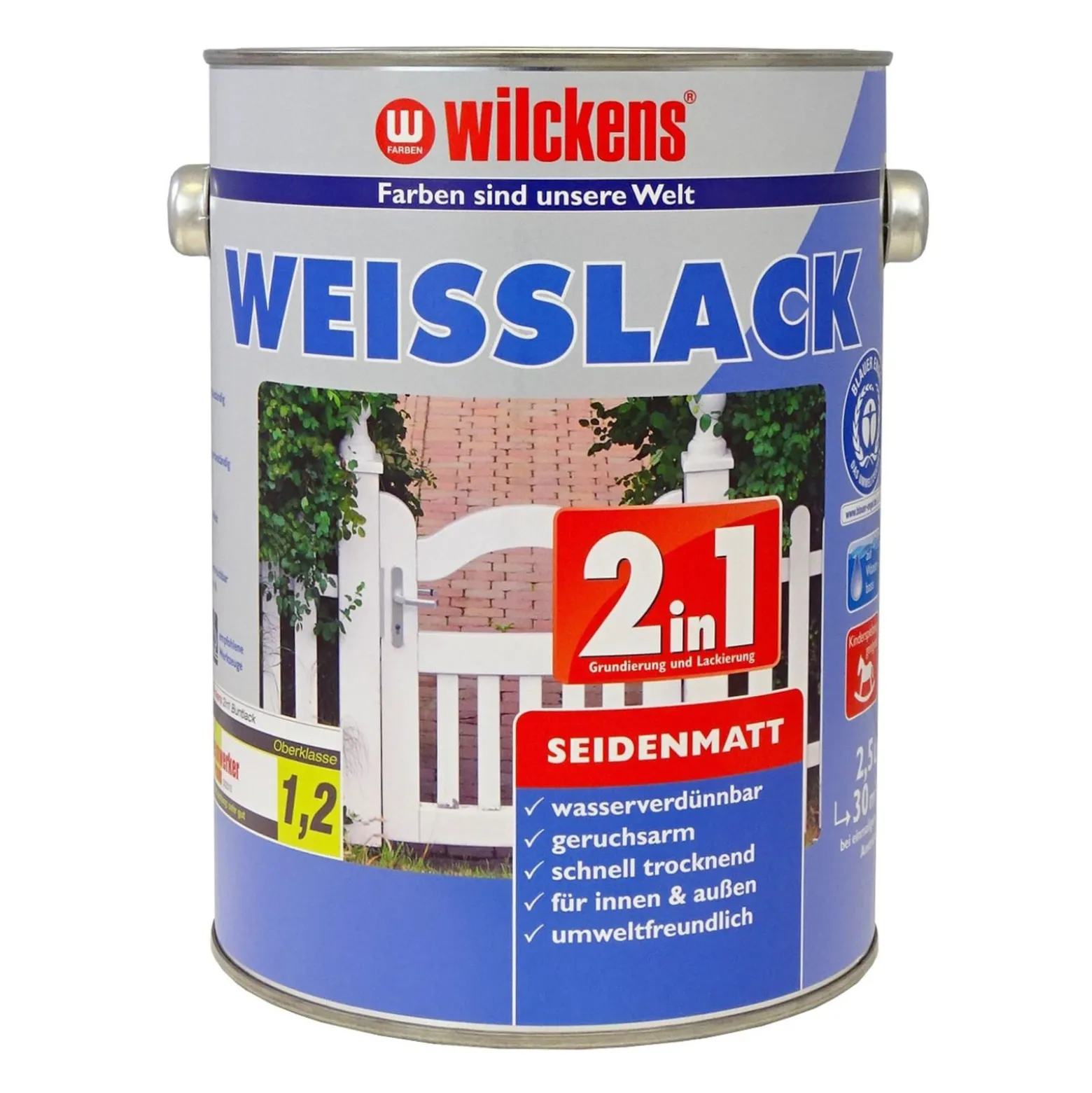 Wilckens 2in1 Weisslack seidenmatt glänzend 2,5 Liter