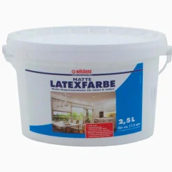 Wilckens Latexfarbe Farbe matt innen/außen weiß 2,5l