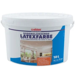 Wilckens Latexfarbe Farbe seidenglänzend weiß 10l