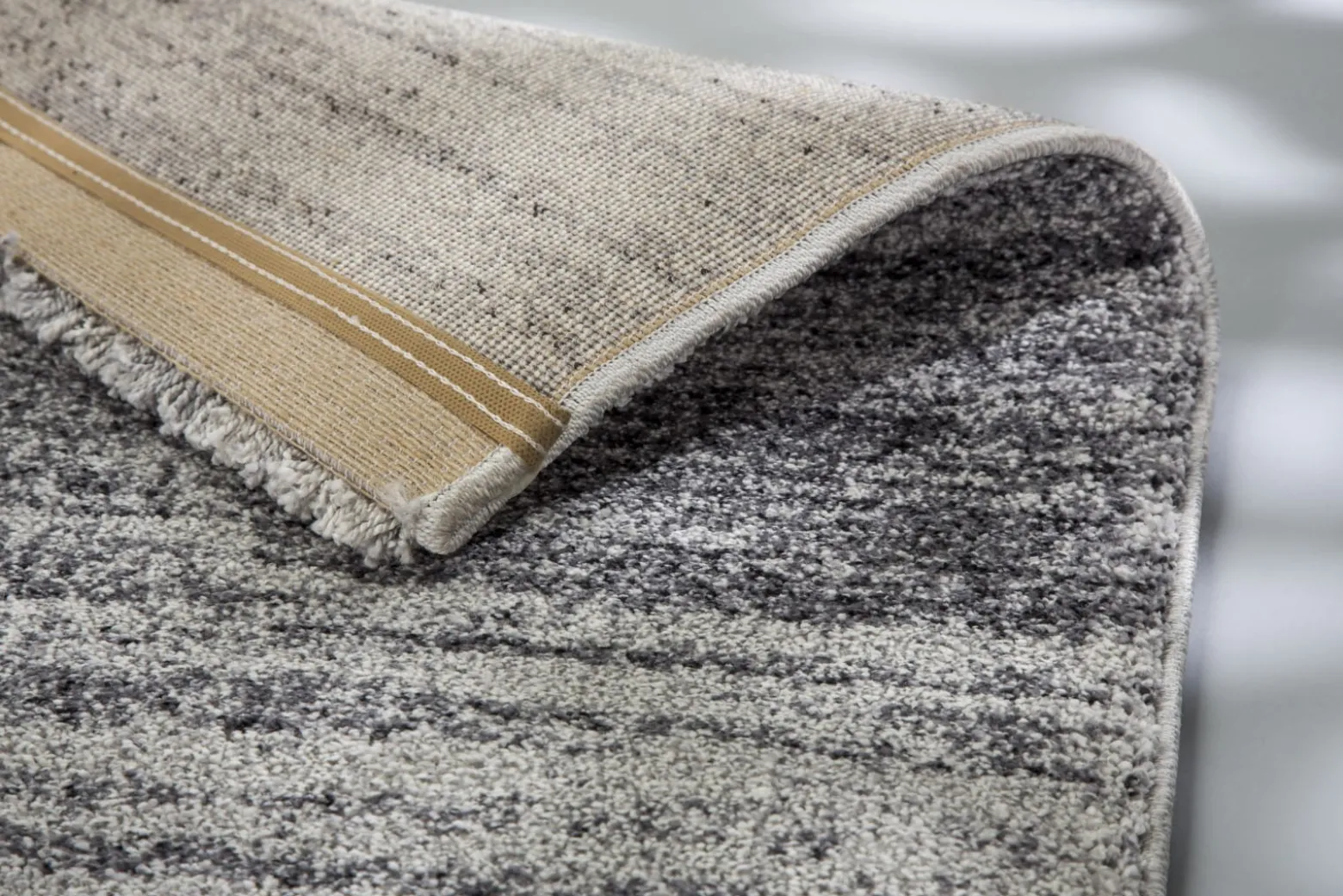 Wohnzimmer Teppich meliert grau creme Astra Savona