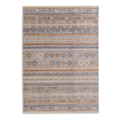 Wohnzimmer Teppich Oriental rot orange blau Astra Calea