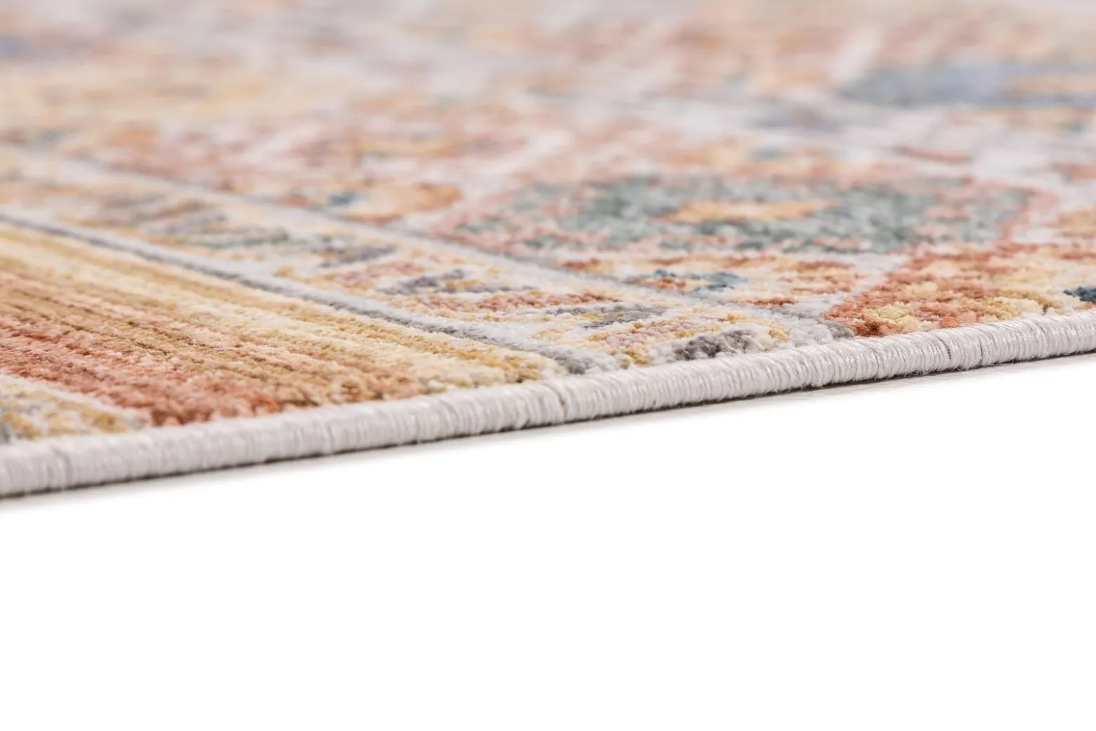 Wohnzimmer Teppich Oriental rot orange blau Astra Calea
