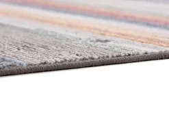 Wohnzimmer Teppich Streifen orange blau grau Astra Calea