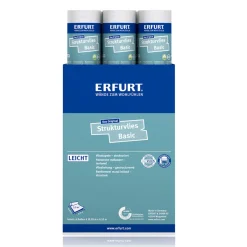 6 x Erfurt Strukturvlies Basic 407 Vliestapete 31,98 m²