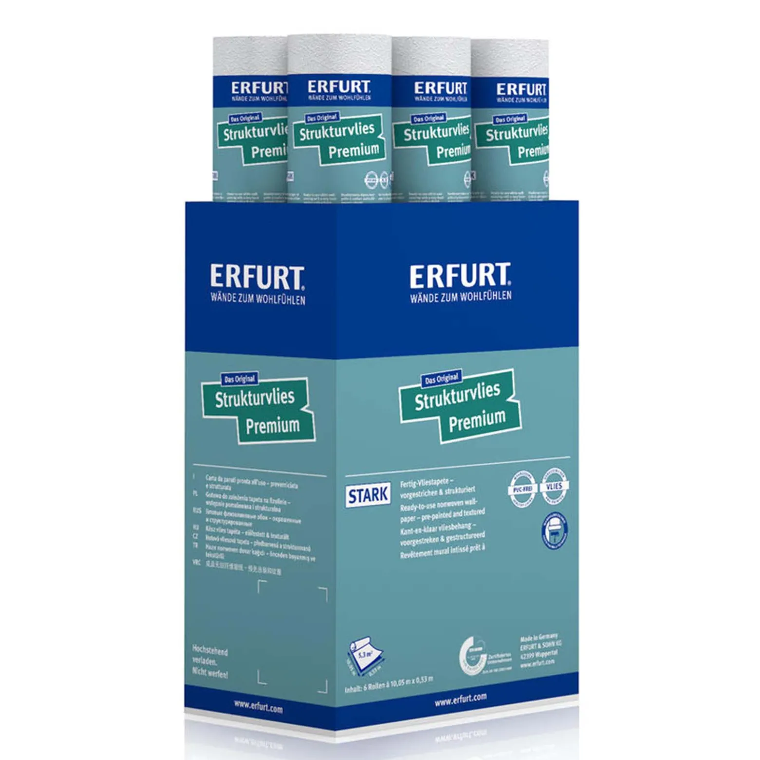 6 x Erfurt Strukturvlies Premium 500 Vliestapete 31,98 m²