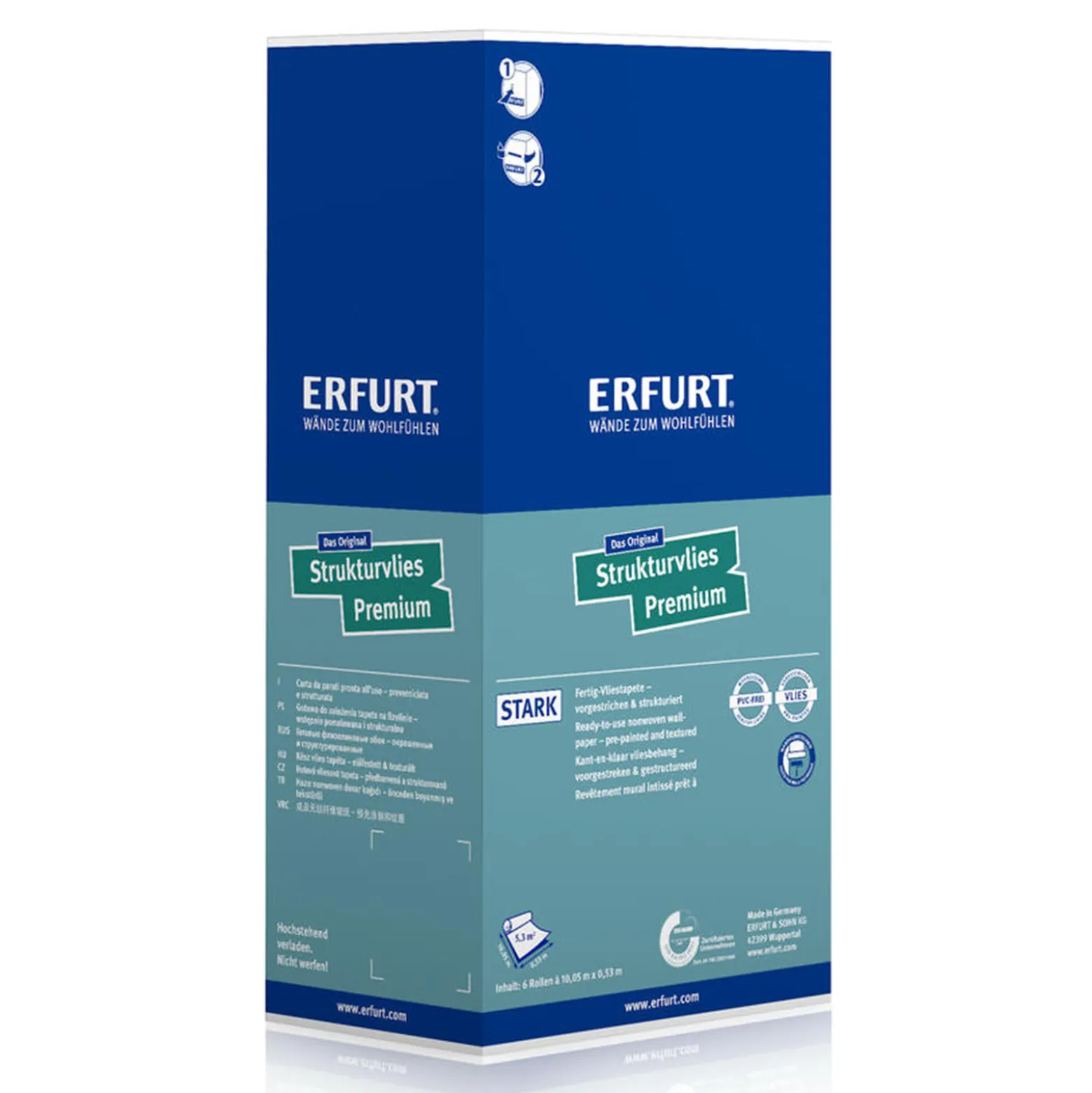 6 x Erfurt Strukturvlies Premium 500 Vliestapete 31,98 m²
