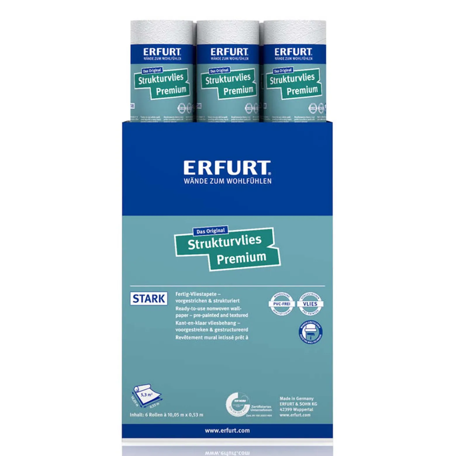 6 x Erfurt Strukturvlies Premium 500 Vliestapete 31,98 m²