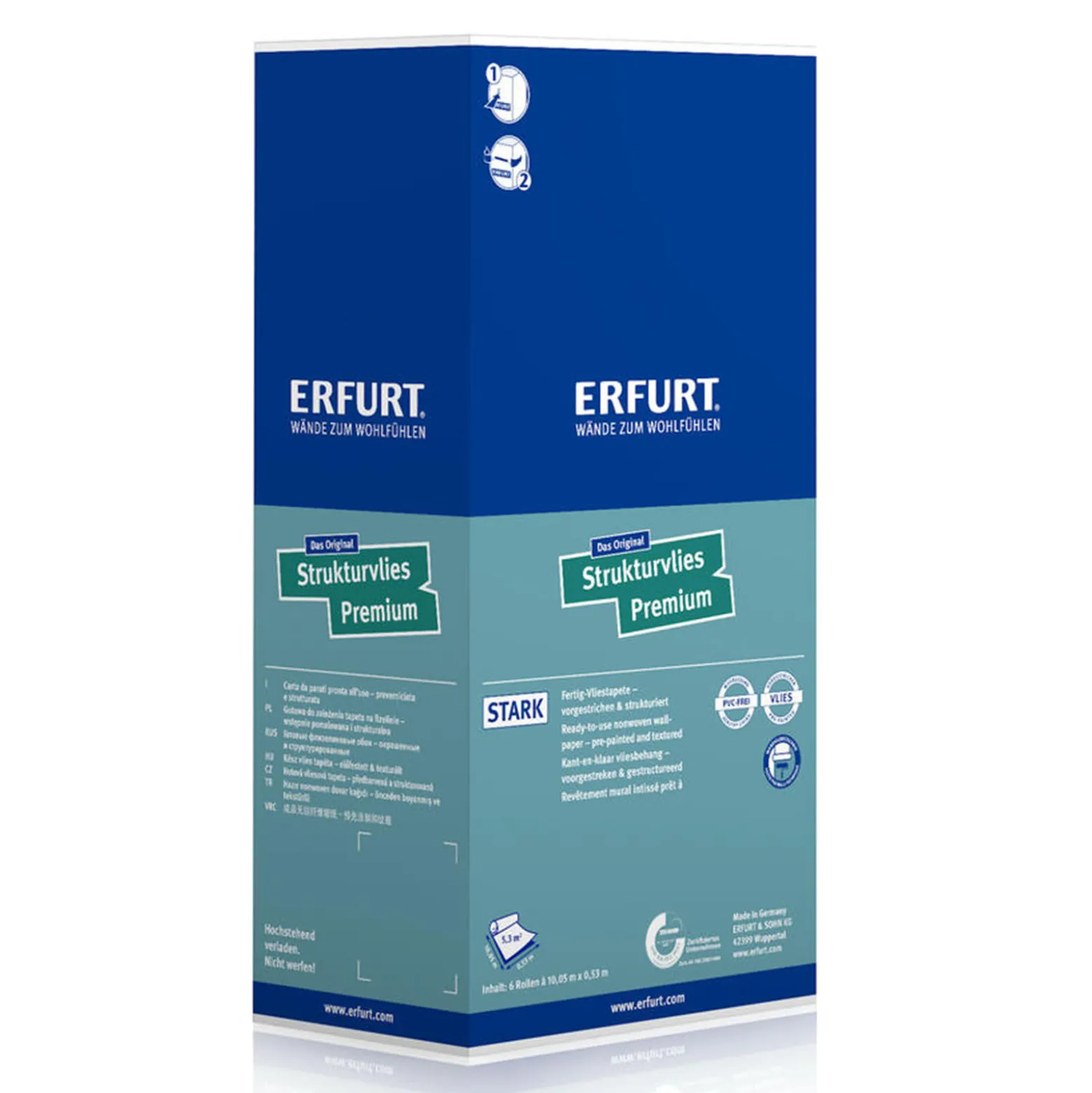 6 x Erfurt Strukturvlies Premium 502 Vliestapete 31,98 m²