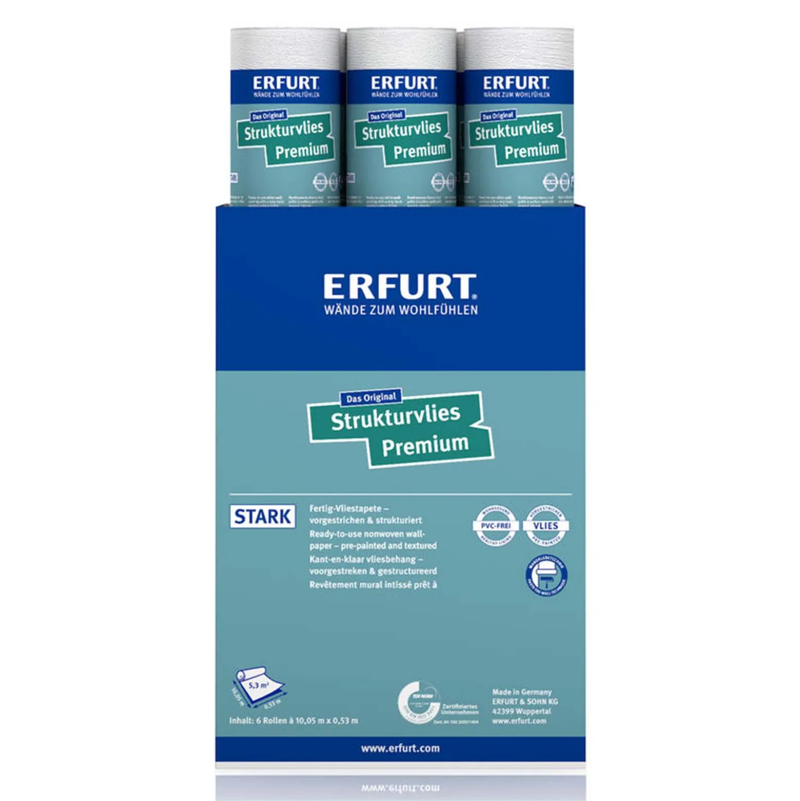 6 x Erfurt Strukturvlies Premium 503 Vliestapete 31,98 m²