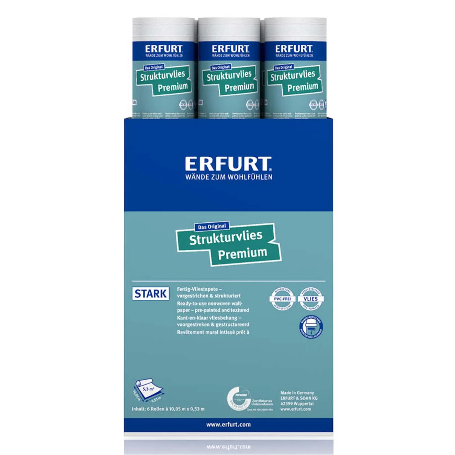 6 x Erfurt Strukturvlies Premium 501 Vliestapete 31,98 m²