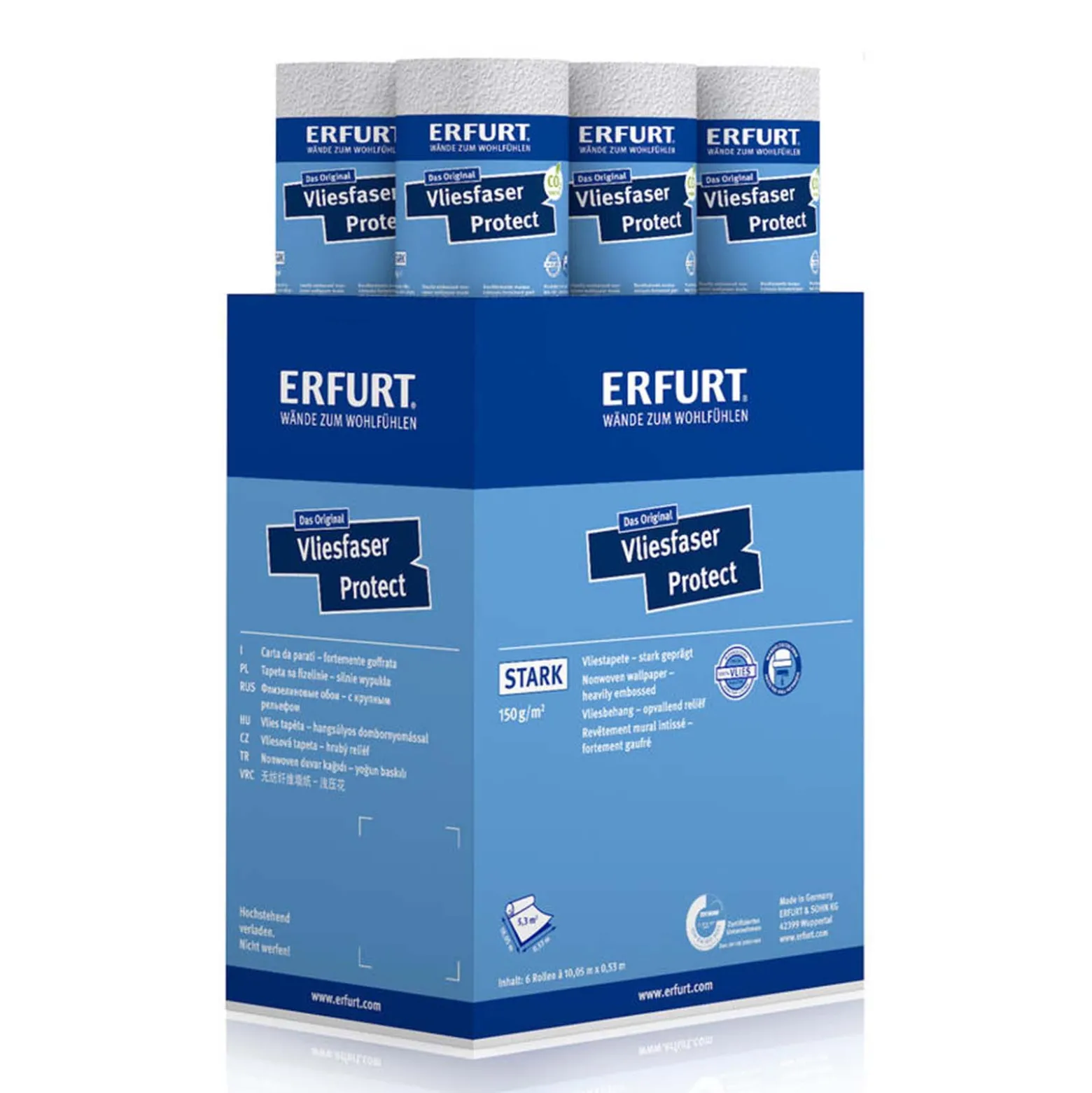 6 x Erfurt Vliesfaser Protect 208 Vliestapete 31,98 m²