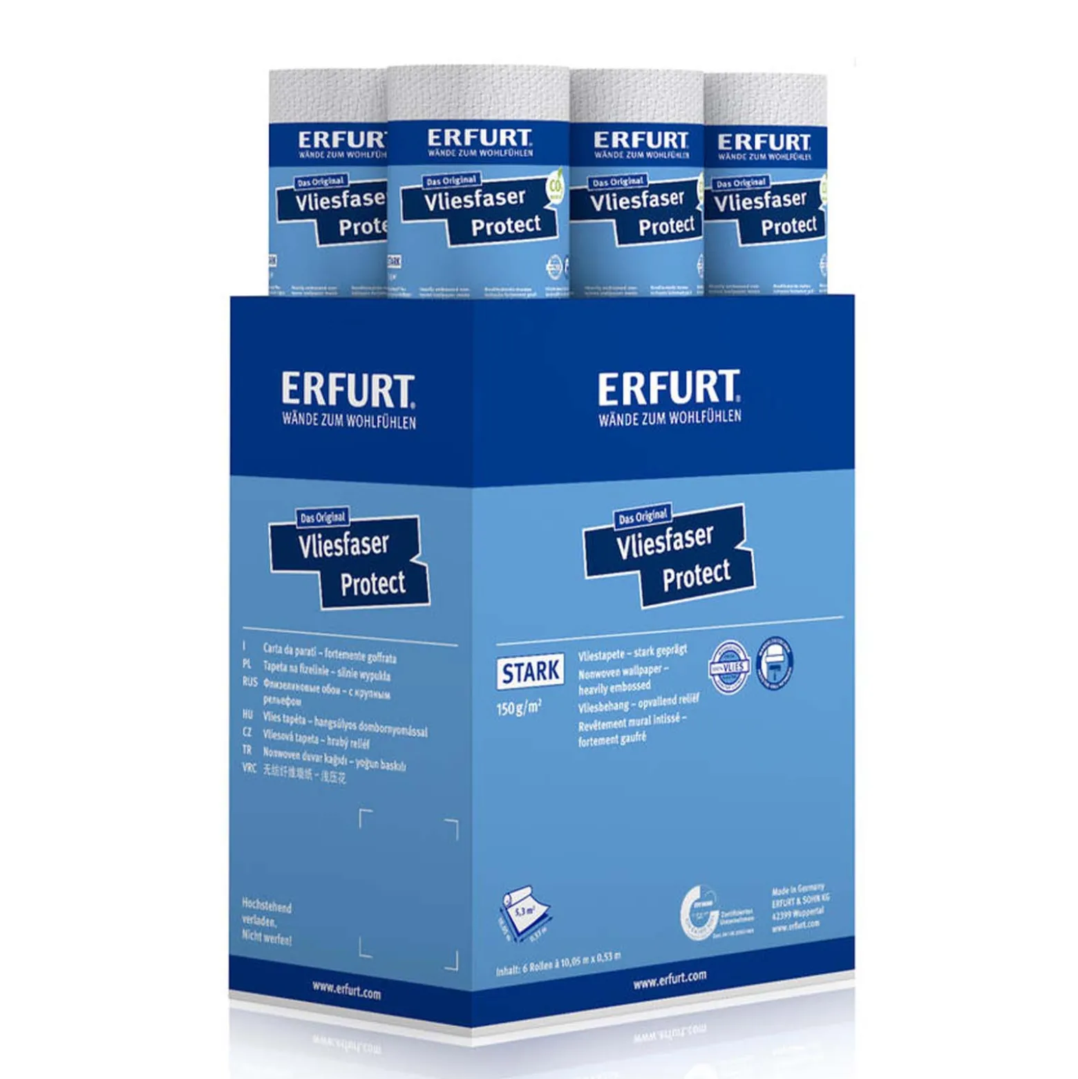 6 x Erfurt Vliesfaser Protect 205 Vliestapete 31,98 m²