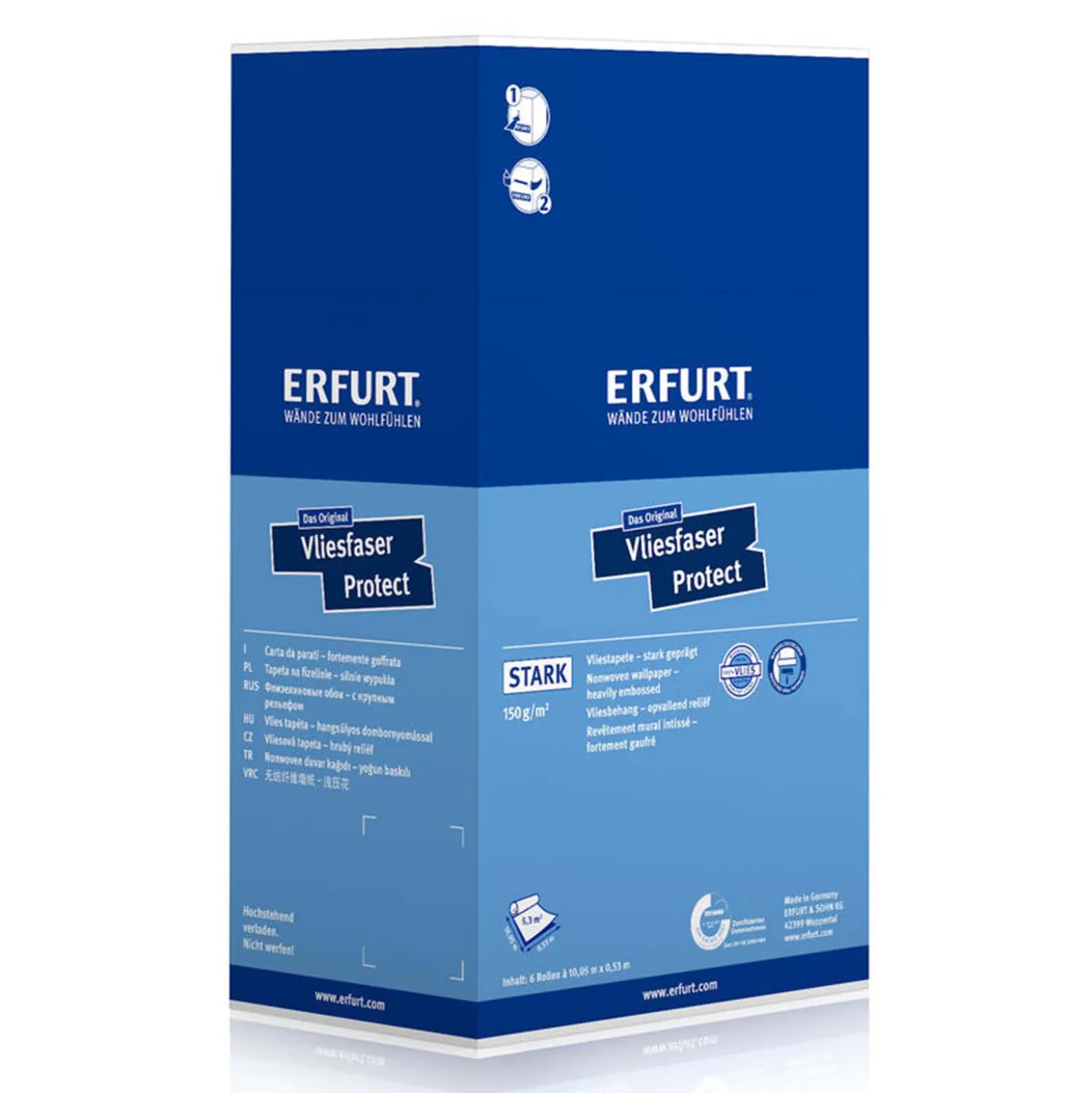 6 x Erfurt Vliesfaser Protect 205 Vliestapete 31,98 m²
