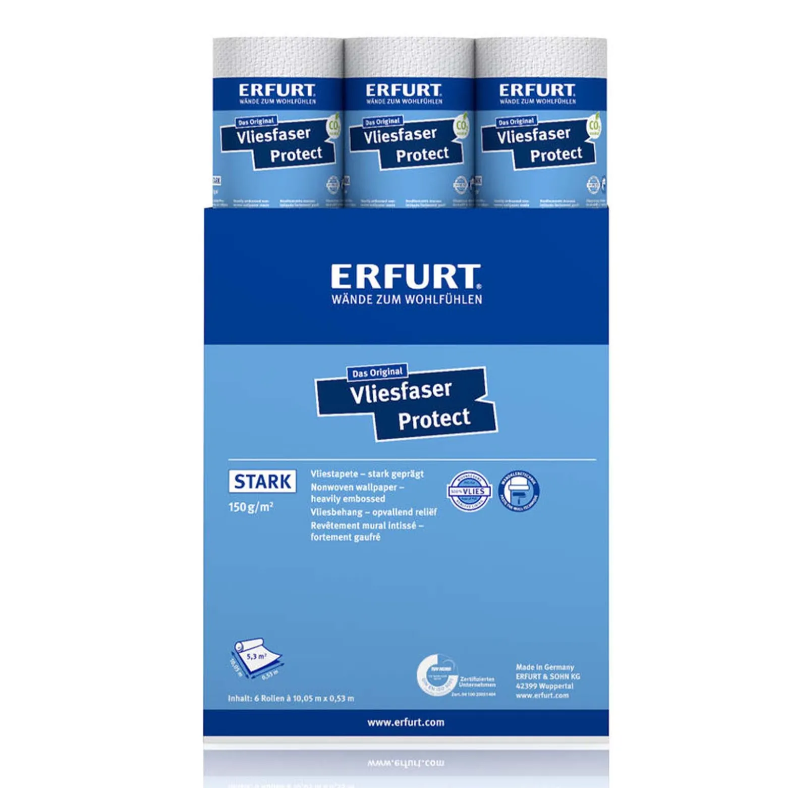6 x Erfurt Vliesfaser Protect 205 Vliestapete 31,98 m²
