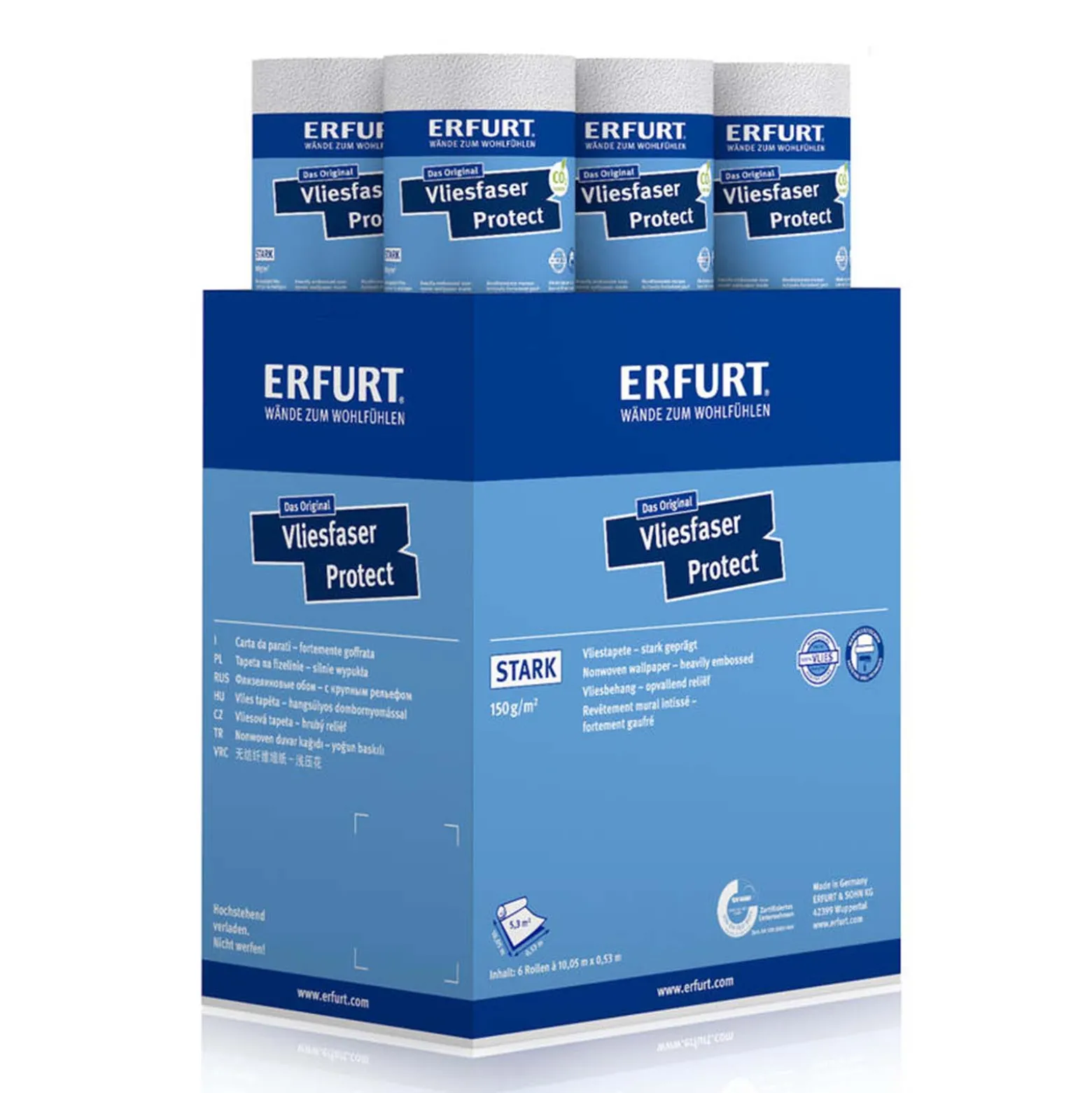 6 x Erfurt Vliesfaser Protect 203 Vliestapete 31,98 m²