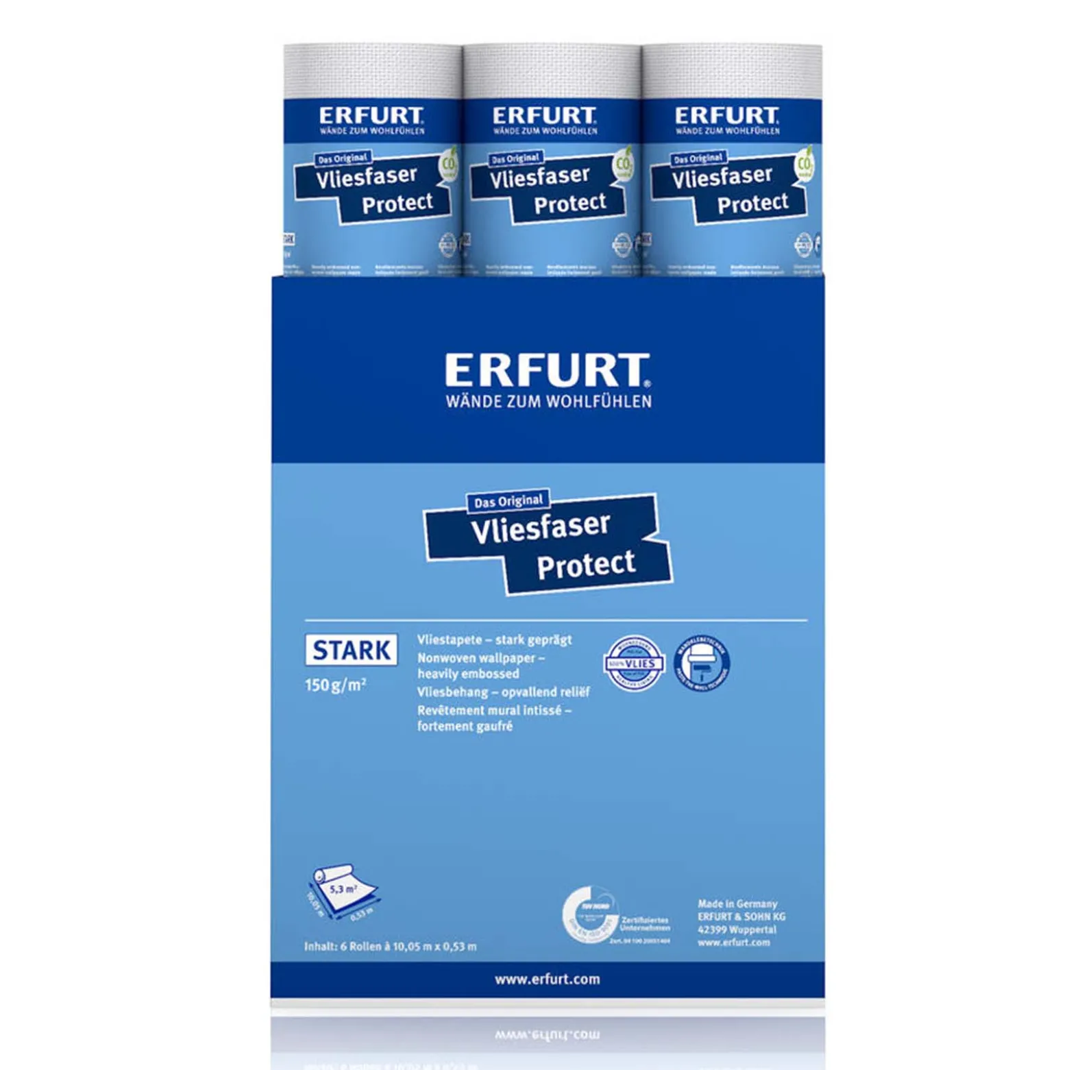 6 x Erfurt Vliesfaser Protect 201 Vliestapete 31,98 m²