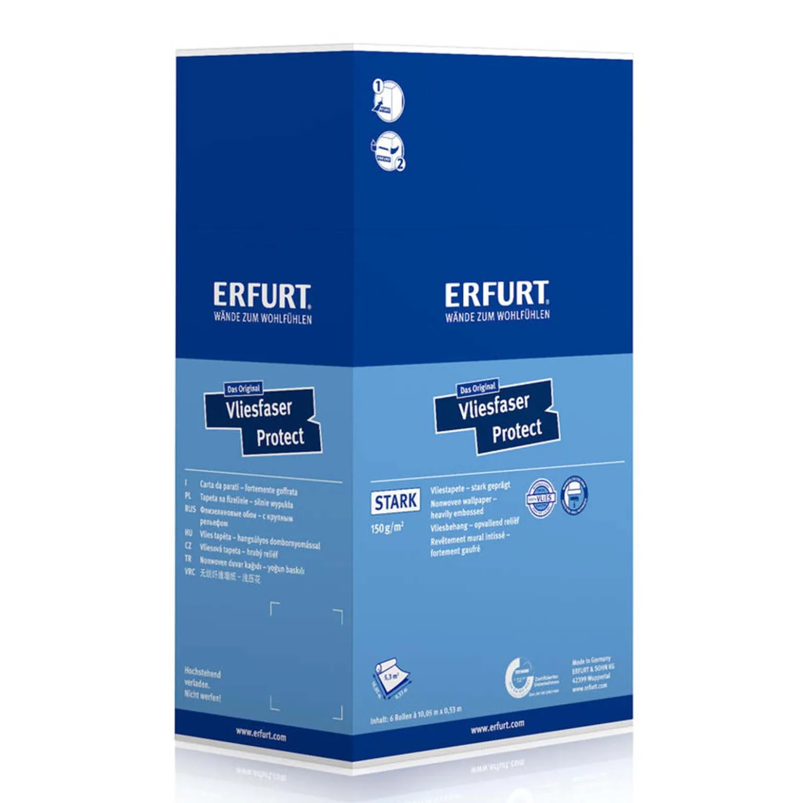 6 x Erfurt Vliesfaser Protect 201 Vliestapete 31,98 m²