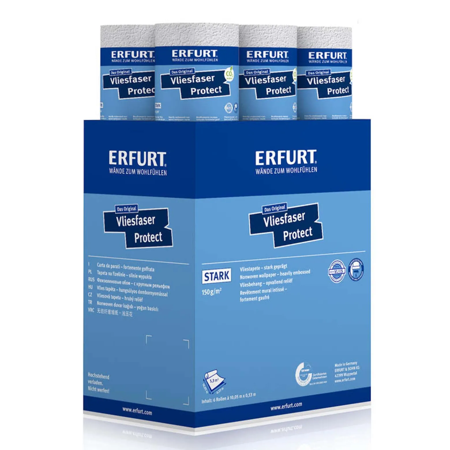 6 x Erfurt Vliesfaser Protect 204 Vliestapete 31,98 m²
