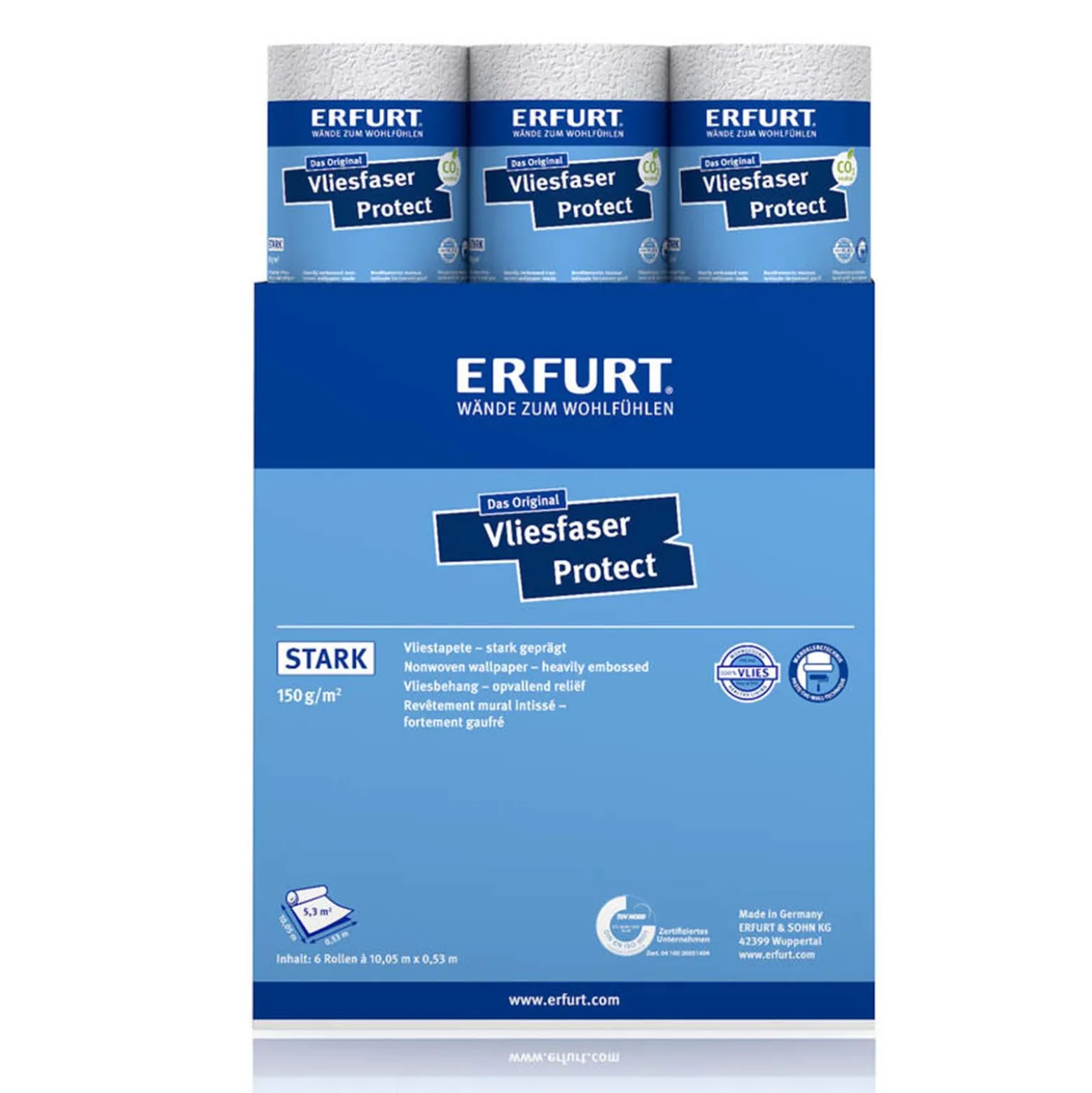 6 x Erfurt Vliesfaser Protect 204 Vliestapete 31,98 m²