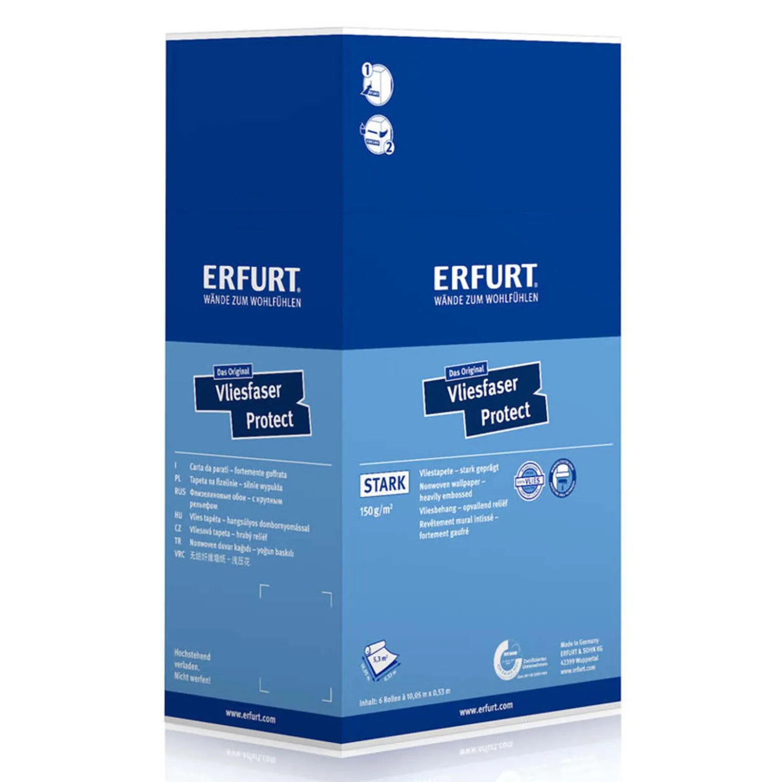 6 x Erfurt Vliesfaser Protect 200 Vliestapete 31,98 m²