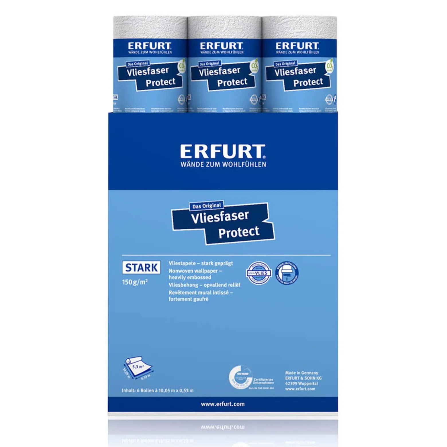 6 x Erfurt Vliesfaser Protect 209 Vliestapete 31,98 m²