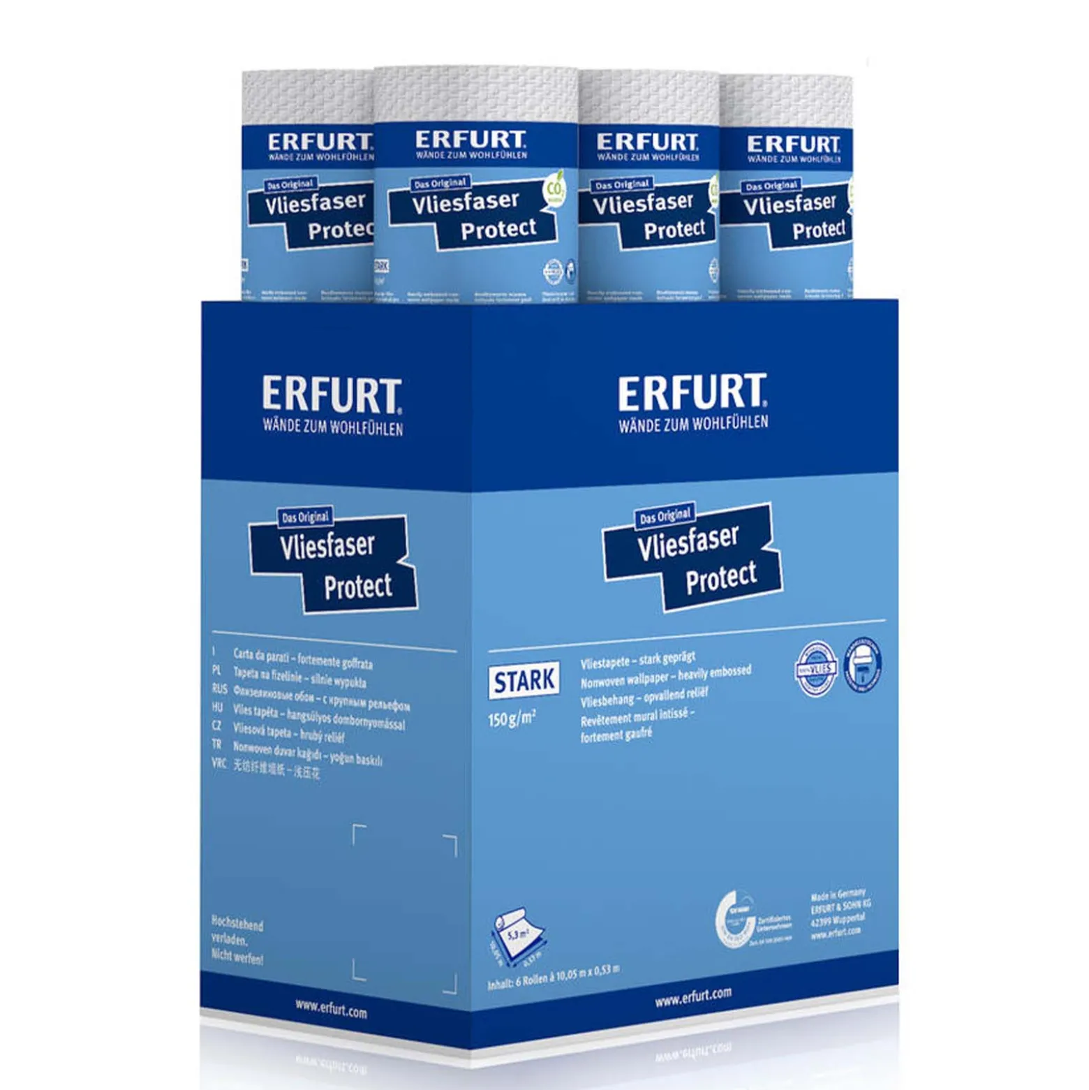 6 x Erfurt Vliesfaser Protect 211 Vliestapete 31,98 m²