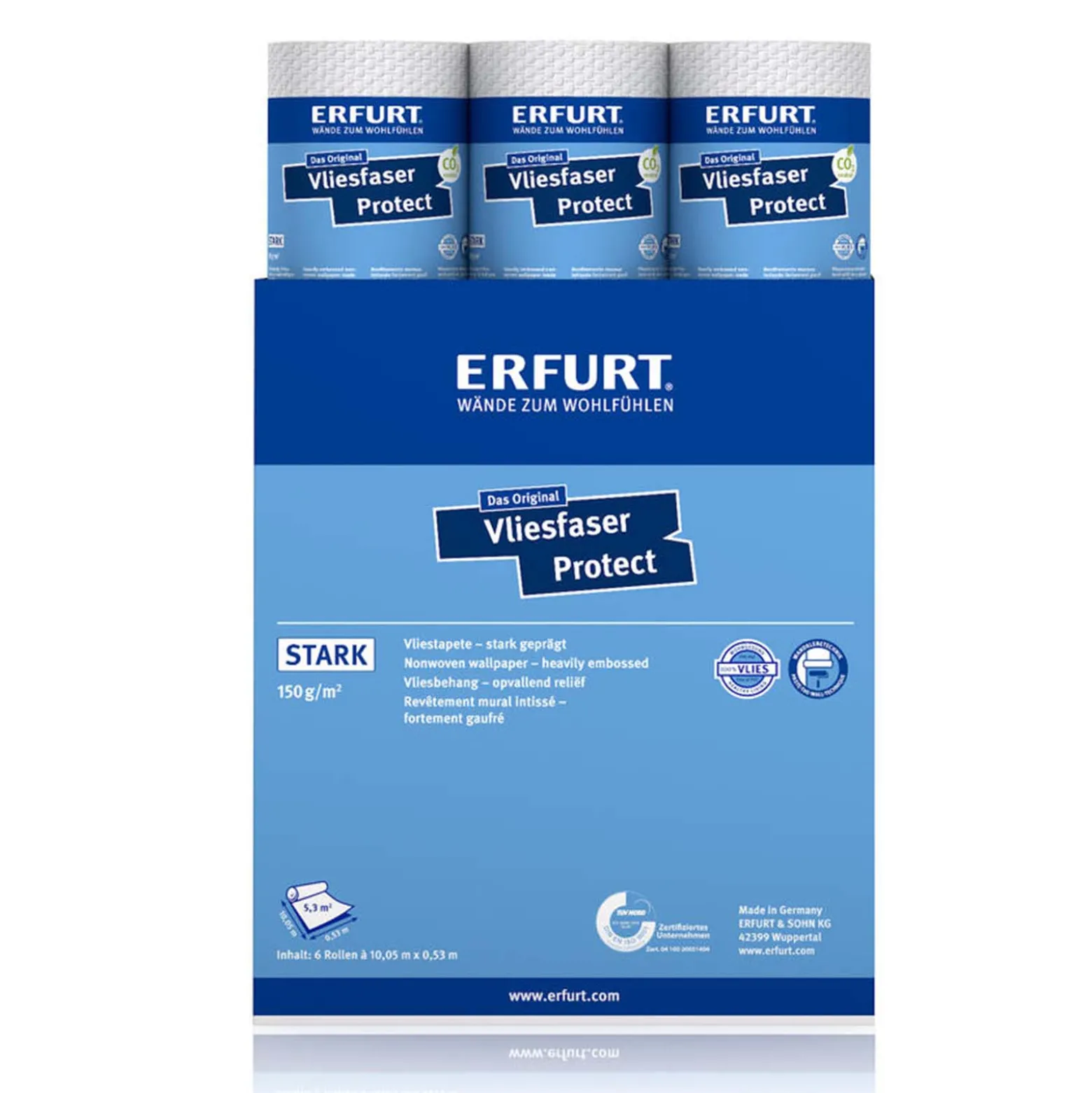 6 x Erfurt Vliesfaser Protect 211 Vliestapete 31,98 m²
