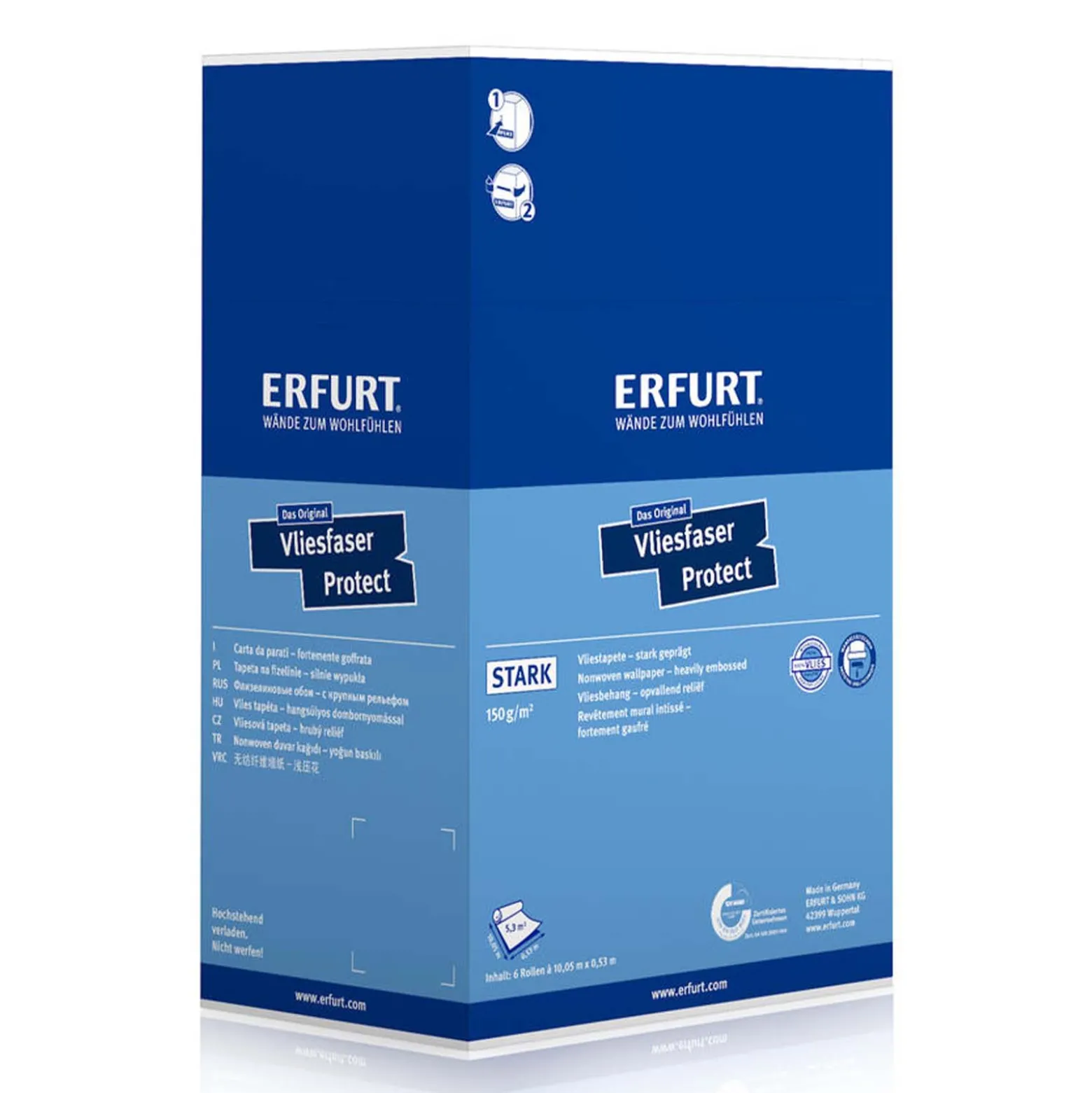 6 x Erfurt Vliesfaser Protect 211 Vliestapete 31,98 m²