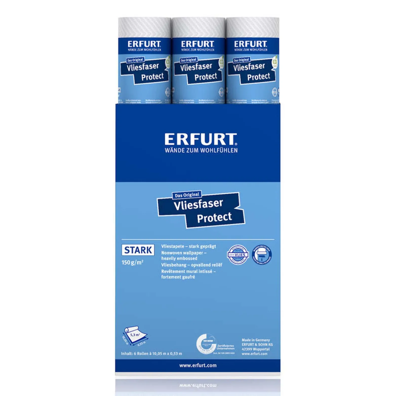 6 x Erfurt Vliesfaser Protect 207 Vliestapete 31,98 m²