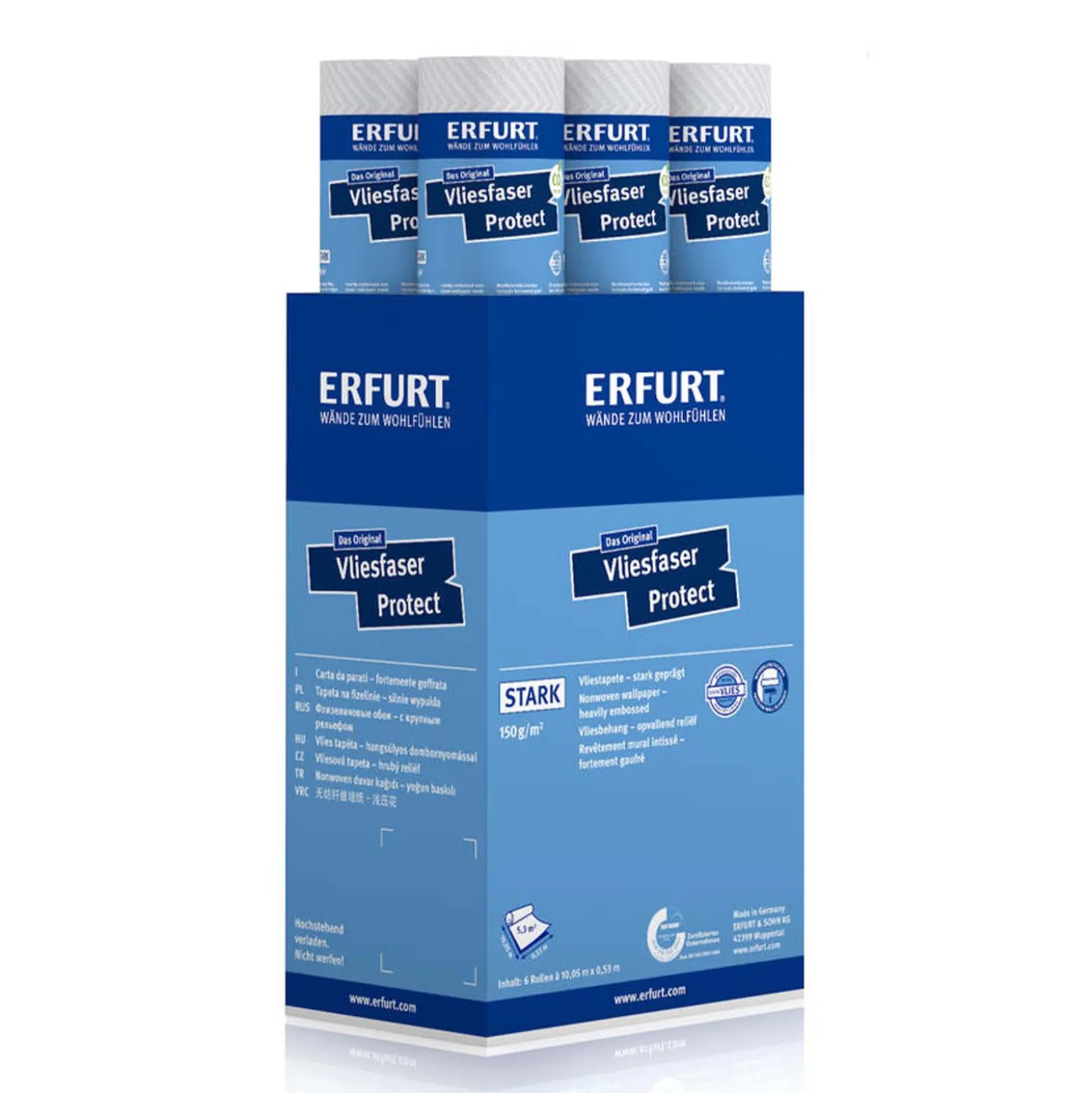 6 x Erfurt Vliesfaser Protect 207 Vliestapete 31,98 m²