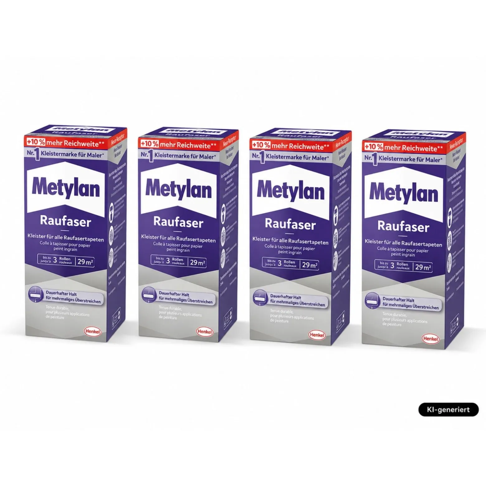 4 x Metylan Raufaser Kleister 180 g Vlies Raufasertapete