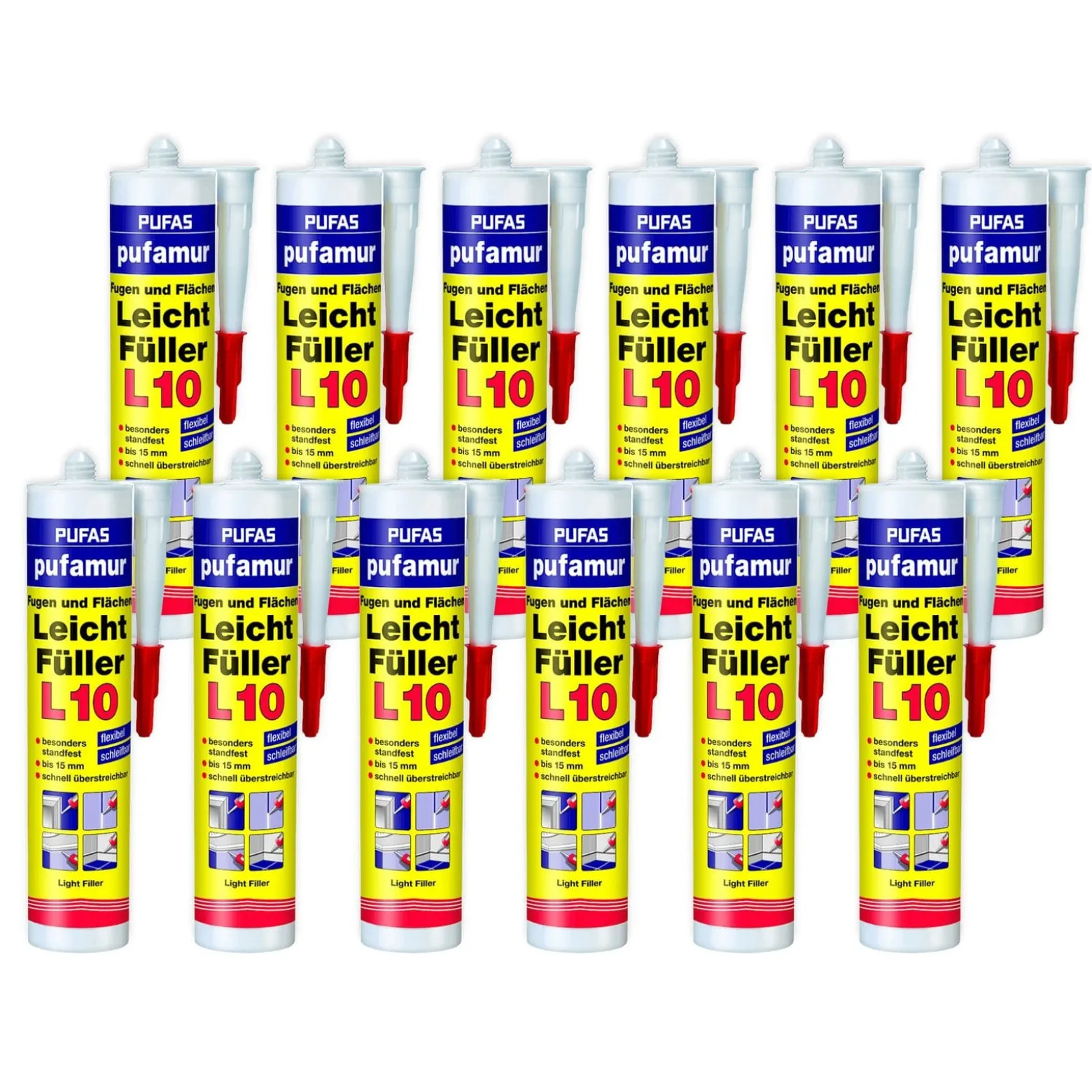 12 x Pufas pufamur Fugen & Flächen Leichtfüller L 10 310 ml
